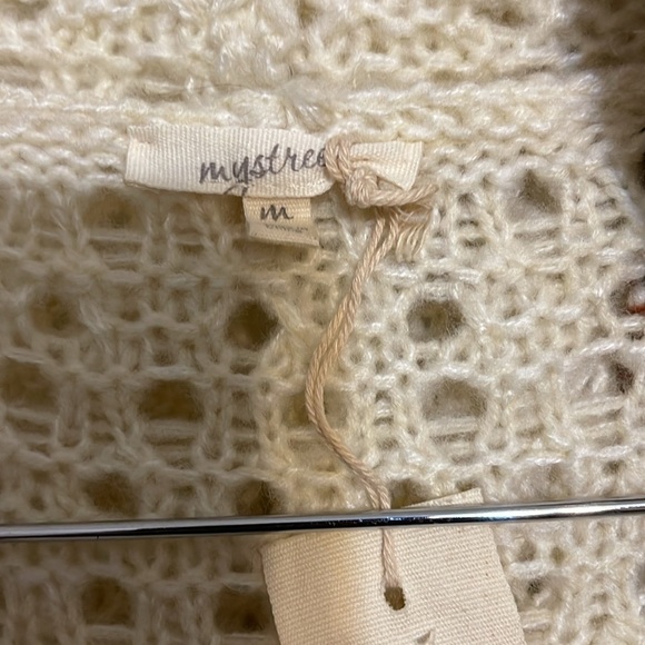 Mystree long hoodie cardigan sweater size medium - Picture 4 of 9